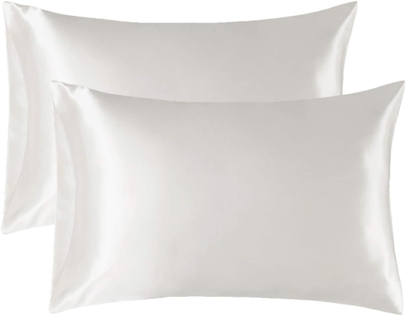 Fundas de almohada de satén blancas Bedsure